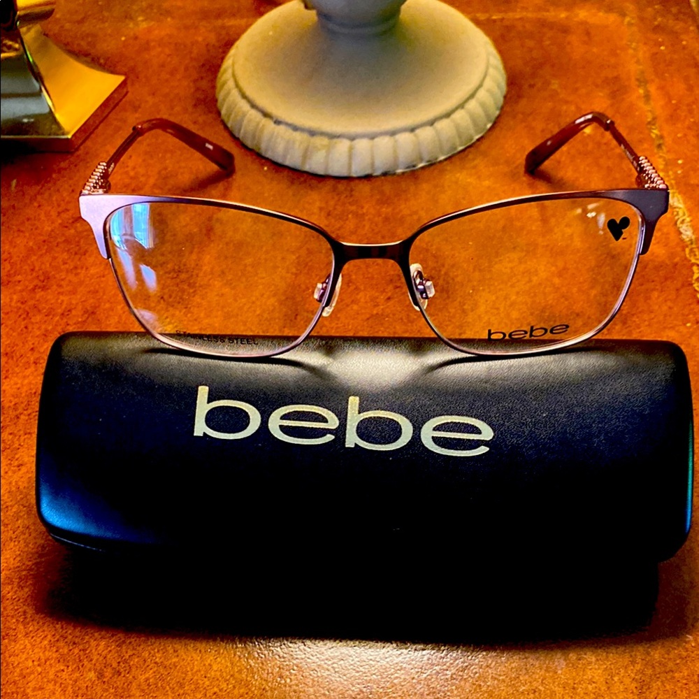 Bebe New Brown Glasses Semi-Rimless Design and free new BeBe crossbody bag